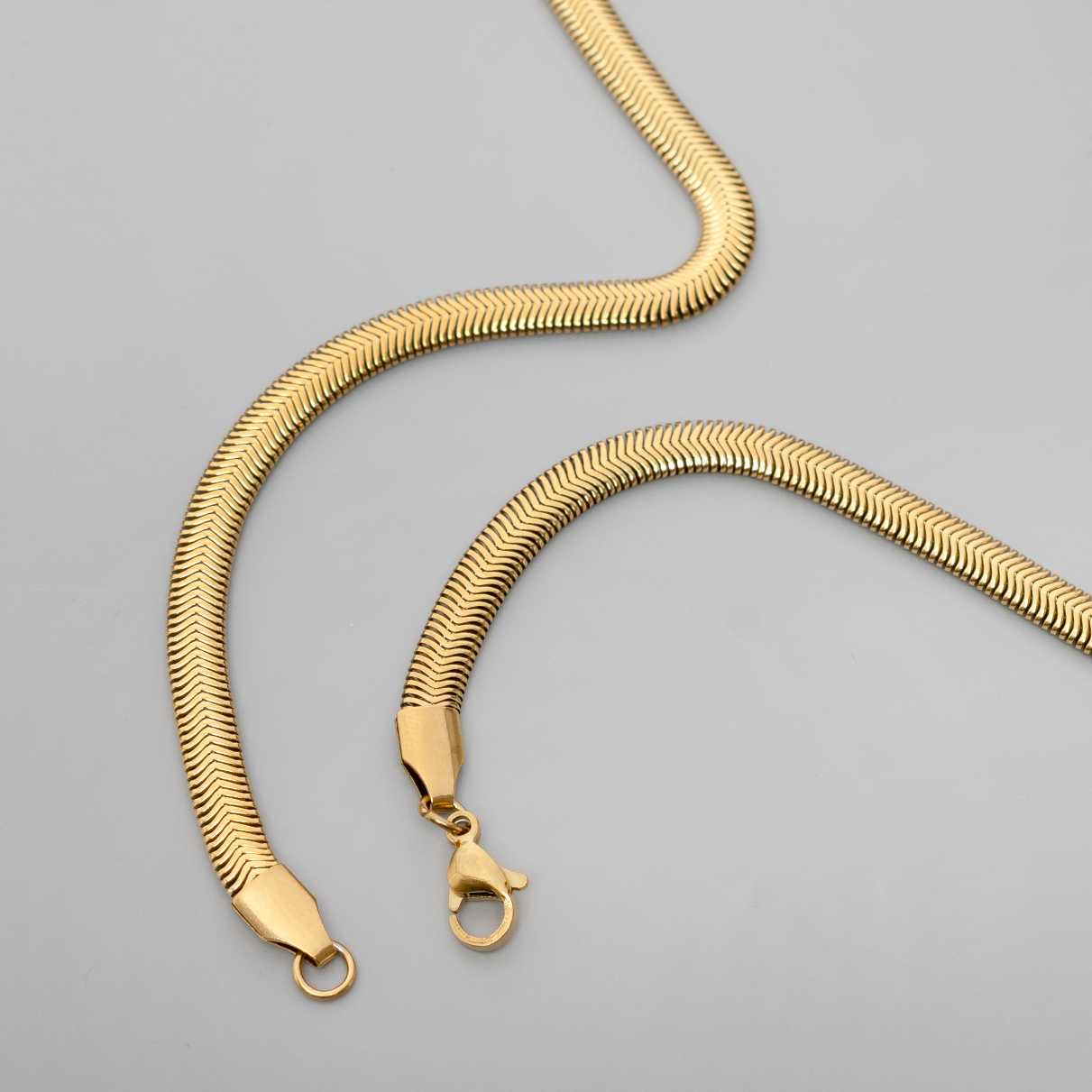 Classic Snake 18K Gold Plated Chain - Image 4