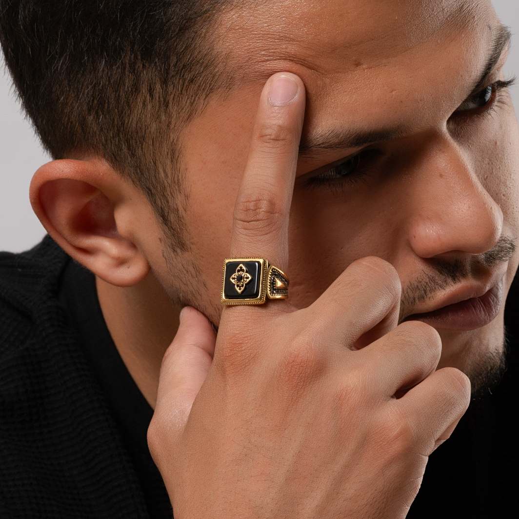 GOLD ORCHID RING - Image 3