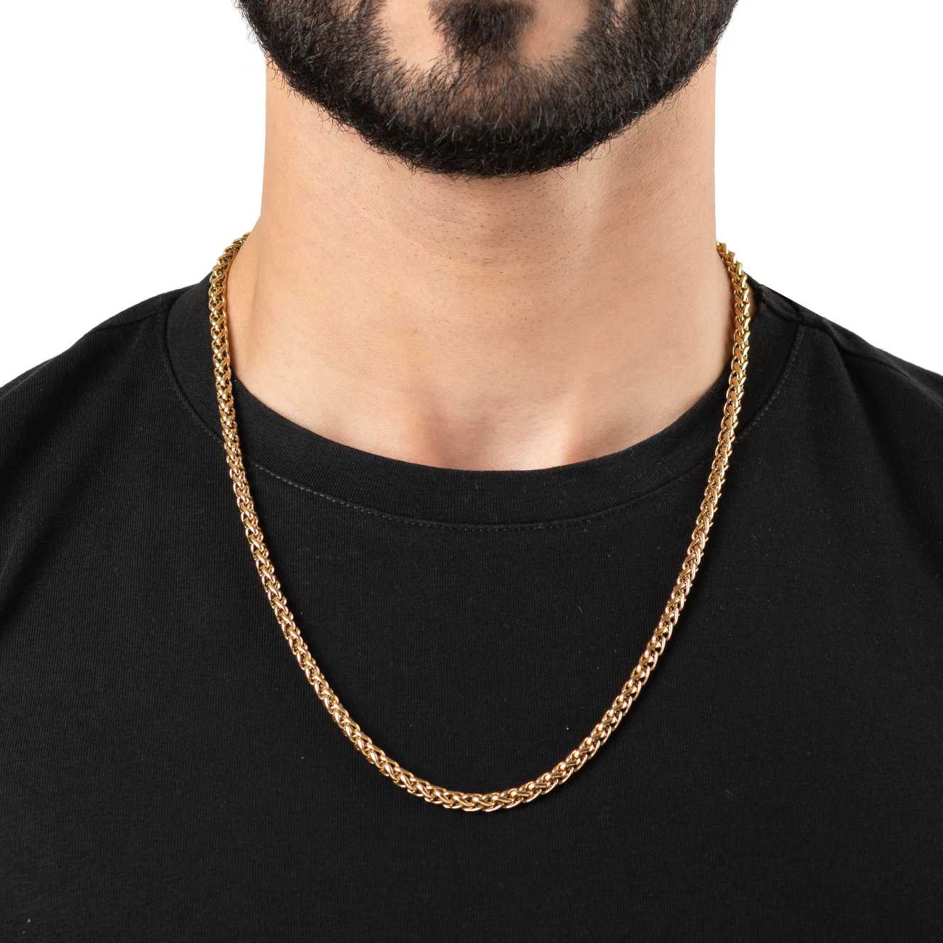 Golden Cascade 5mm 18K Gold Plated Chain - Image 3