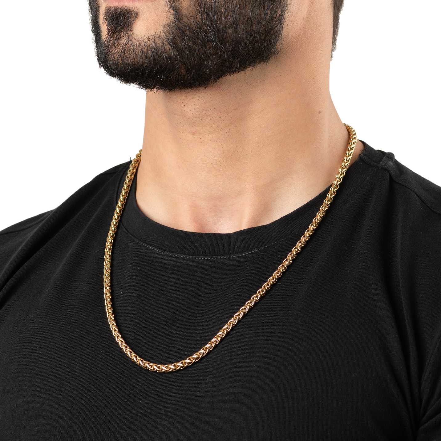Golden Cascade 5mm 18K Gold Plated Chain - Image 4