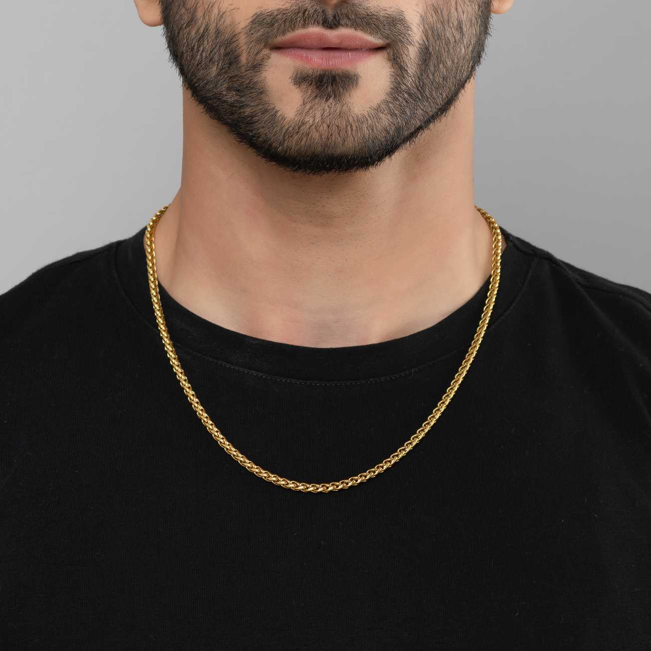 Golden Cascade 3mm 18K Gold Plated Chain - Image 3