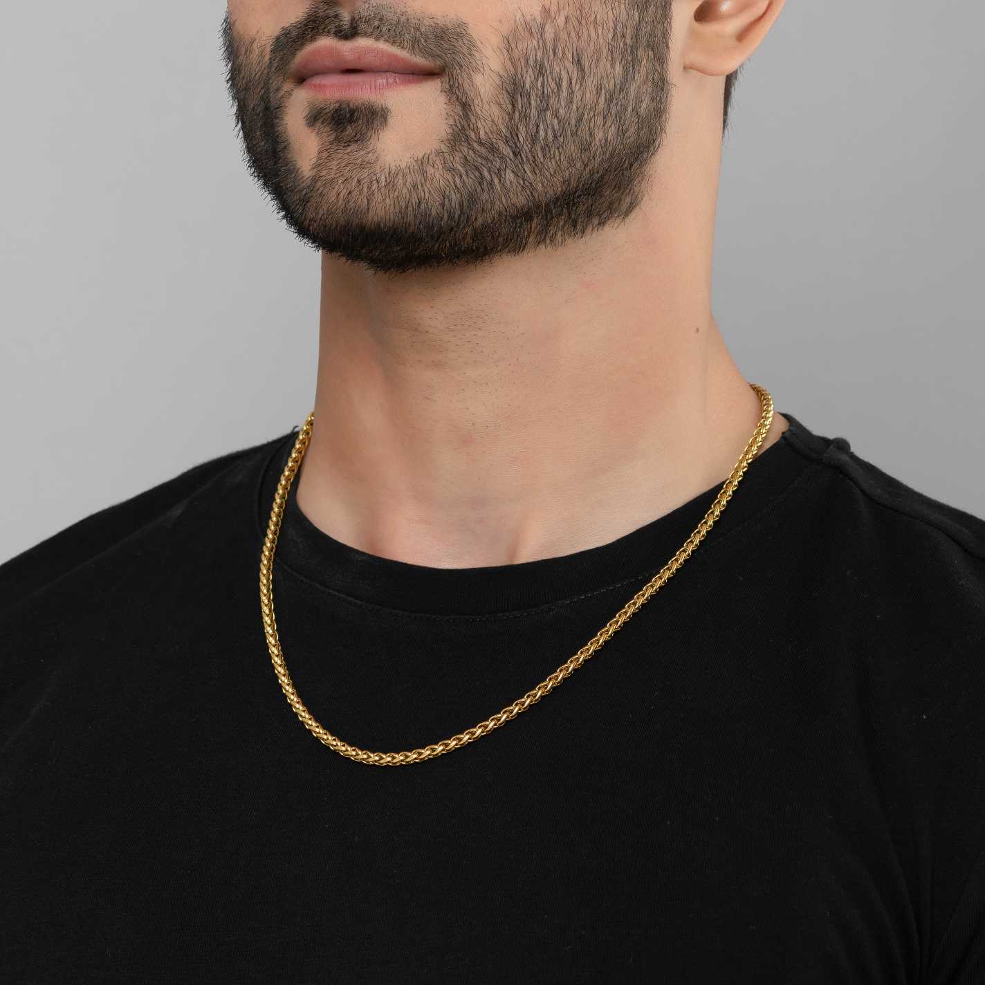 Golden Cascade 3mm 18K Gold Plated Chain - Image 4
