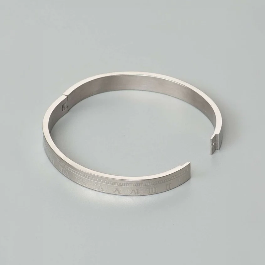 Roman Time Silver Kada - Image 3