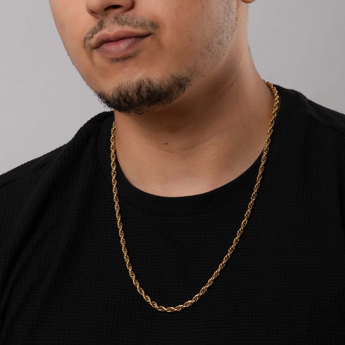 Rope Link 18K Gold Plated Chain - Image 2