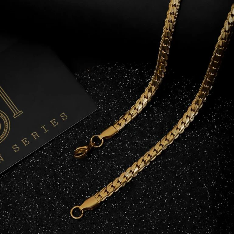 Snake Skin 18K Gold Plated Chain - Image 3