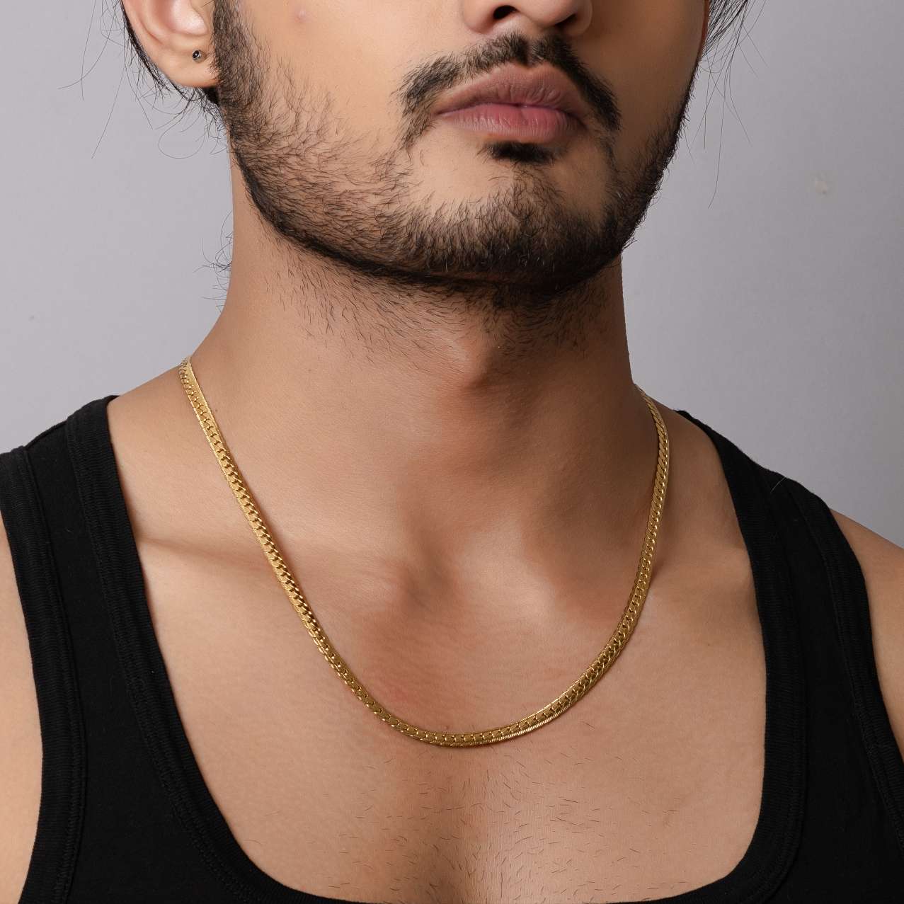 Snake Skin 18K Gold Plated Chain - Image 4