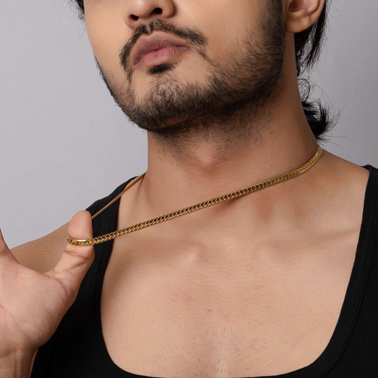 Snake Skin 18K Gold Plated Chain - Image 5
